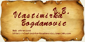 Vlastimirka Bogdanović vizit kartica